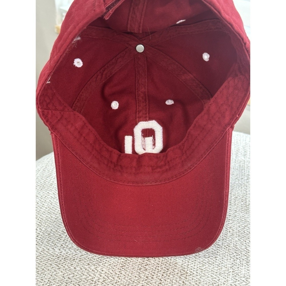 Oklahoma University Sooners Red White Womens Adjustable Baseball Hat Cap - Picture 6 of 6
